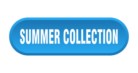 summer collection button. rounded sign on white background