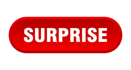 surprise button. rounded sign on white background