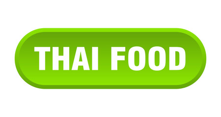 thai food button. rounded sign on white background