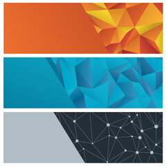 Set of three polygonal templates for your design