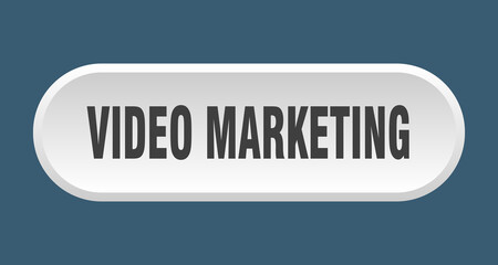 video marketing button. rounded sign on white background