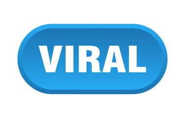 viral button. rounded sign on white background
