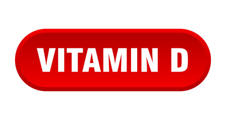 vitamin d button. rounded sign on white background