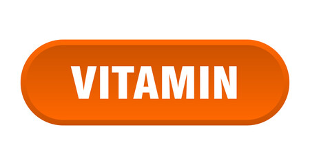 vitamin button. rounded sign on white background