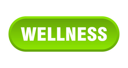 wellness button. rounded sign on white background