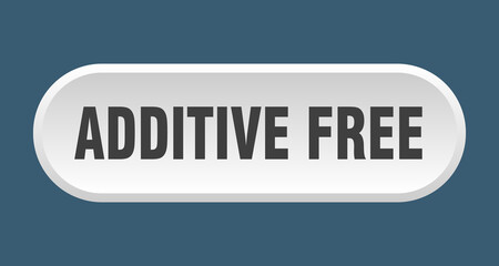 additive free button. rounded sign on white background