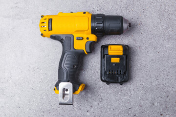 Cordless yellow drill