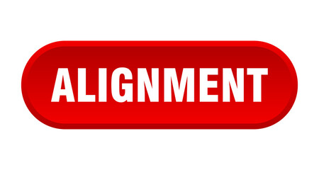 alignment button. rounded sign on white background