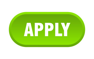 apply button. rounded sign on white background