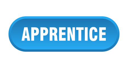 apprentice button. rounded sign on white background