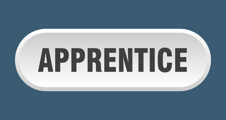 apprentice button. rounded sign on white background