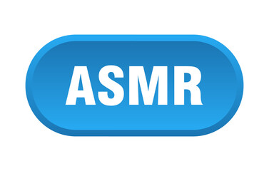 asmr button. rounded sign on white background