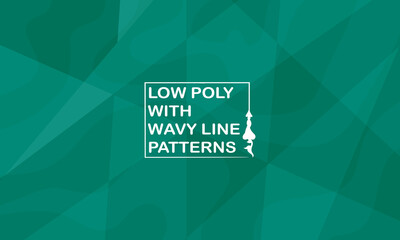 Fototapeta na wymiar Vector Illustration Low Poly with Wavy Line Pattern, Optical Art, Opart Striped, Modern Waves, Geometric Line, Stripes Vector