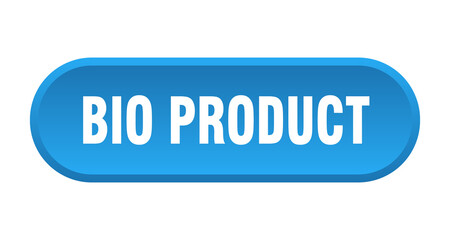 bio product button. rounded sign on white background
