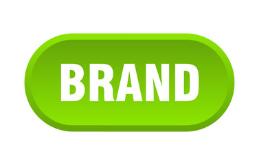 brand button. rounded sign on white background