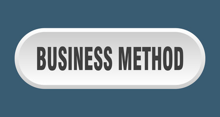 business method button. rounded sign on white background