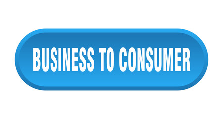 business to consumer button. rounded sign on white background