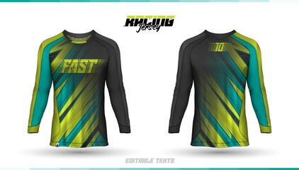 T-shirt template, racing jersey design, soccer jersey