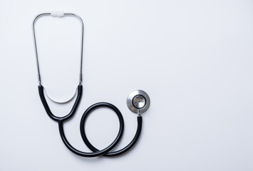 Stethoscope on white background, Medical equipment