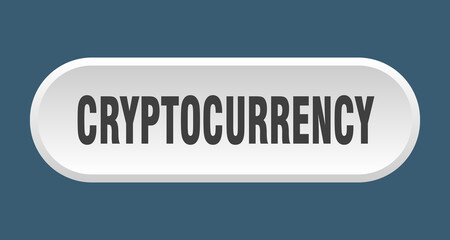 cryptocurrency button. rounded sign on white background