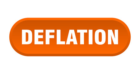deflation button. rounded sign on white background