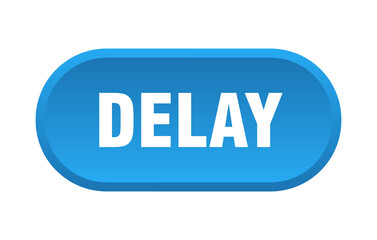 Fototapeta premium delay button. rounded sign on white background
