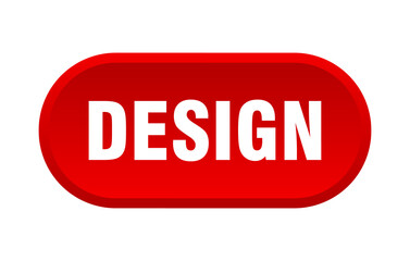 design button. rounded sign on white background