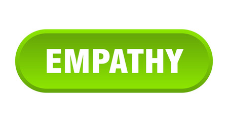 empathy button. rounded sign on white background