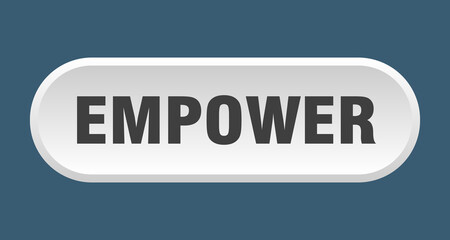 empower button. rounded sign on white background
