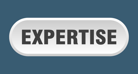 expertise button. rounded sign on white background
