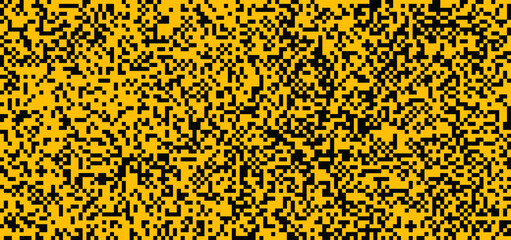 Orange screen pixel raster art icon Flat signal pixelated Funny vector squares pattern sign Pixels Bit rasters pictogram 8-bit Cartoon mosaic square icons Multi colored hexagon background Data display