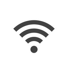 Wifi sign symbol vector icon isolated on white background in EPS.