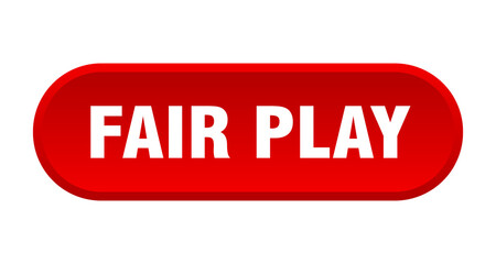 fair play button. rounded sign on white background