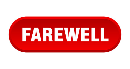 farewell button. rounded sign on white background