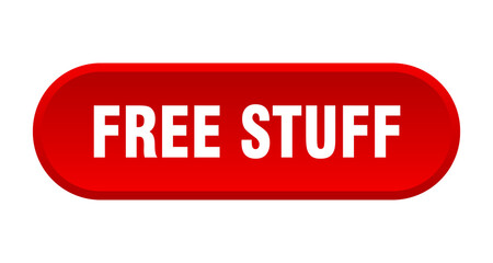 free stuff button. rounded sign on white background