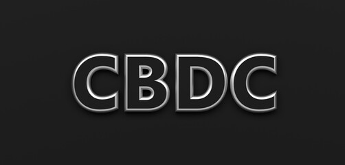 symbol of central bank digital currency CBDC - 3D Illustration
