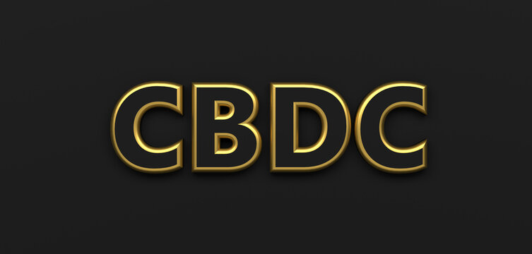 Symbol Of Central Bank Digital Currency CBDC - 3D Illustration