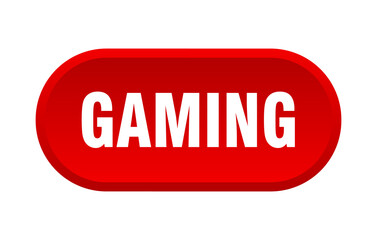 gaming button. rounded sign on white background