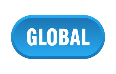 global button. rounded sign on white background