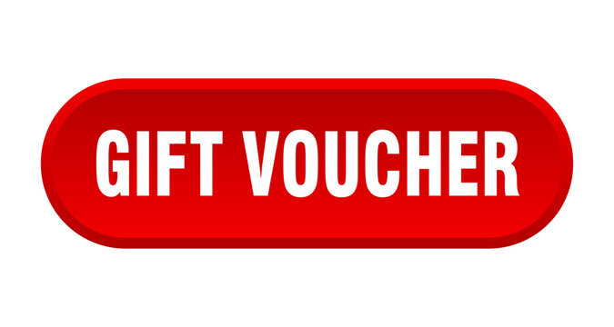 gift voucher button. rounded sign on white background