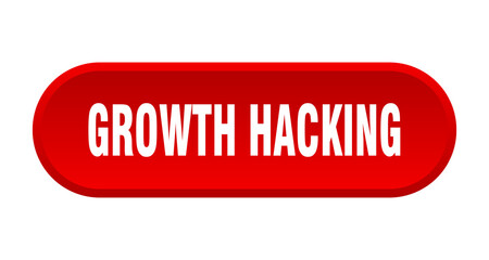 growth hacking button. rounded sign on white background