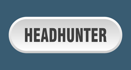 headhunter button. rounded sign on white background