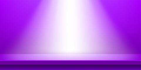 plank table purple and light shine for background, plank wood violet purple color on wall room, copy space for advertise product display, table plank front view for backdrop