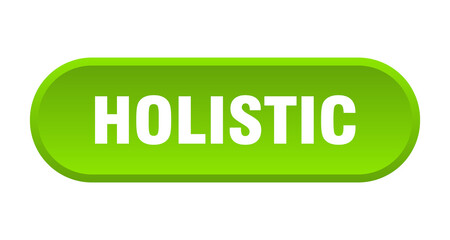 holistic button. rounded sign on white background
