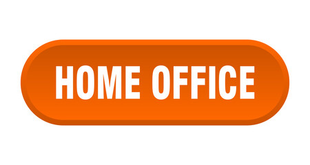 home office button. rounded sign on white background