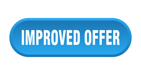 improved offer button. rounded sign on white background
