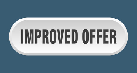 improved offer button. rounded sign on white background