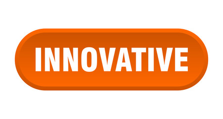 innovative button. rounded sign on white background