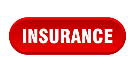 insurance button. rounded sign on white background