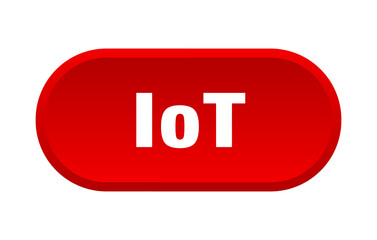 iot button. rounded sign on white background